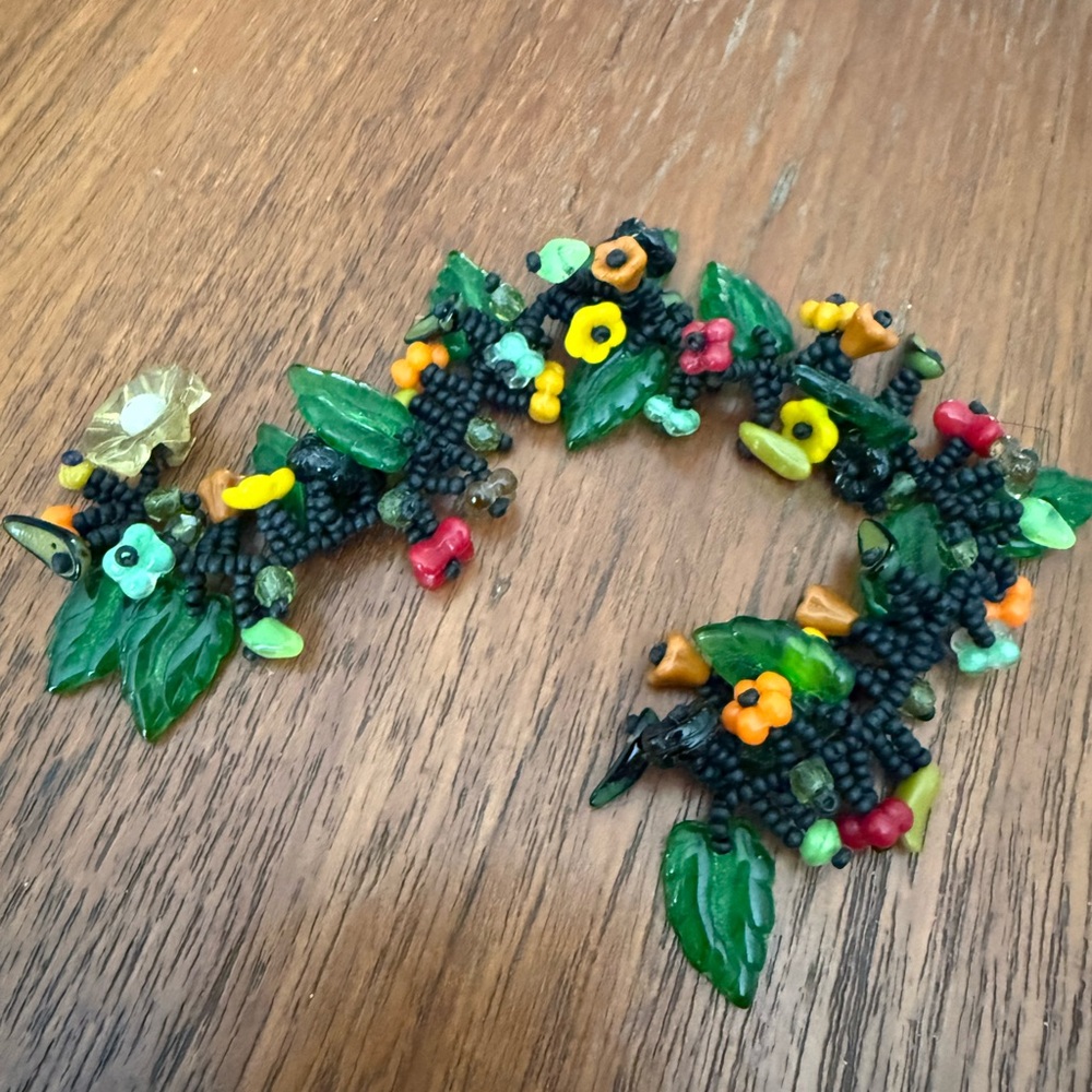 Vintage Czech Glass Bead Bracelet